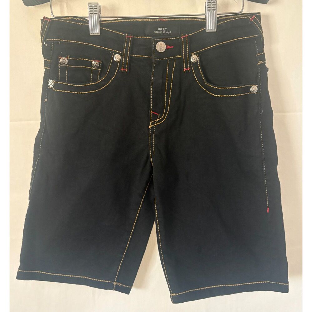 True Religion Ricky Relaxed Straight Denim Shorts
